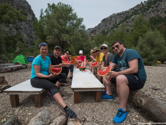 Likijos takas, lengvai, be daiktų ir sunkių kuprinių, su automobilio palyda,Turkijoje